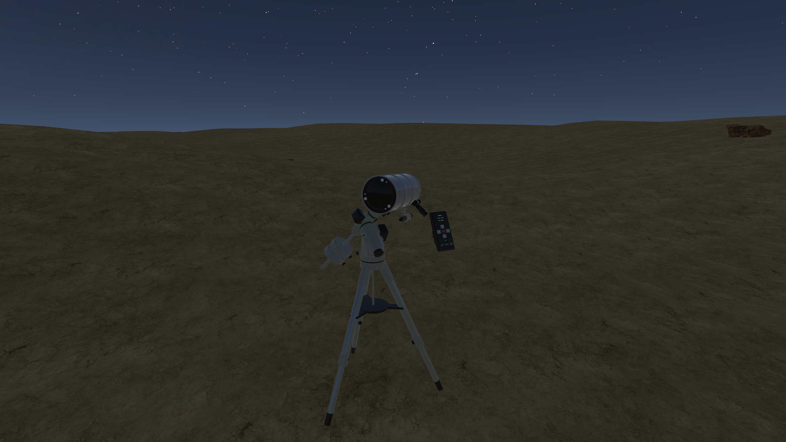 The virtual telescope on a sandy observing site with low dunes